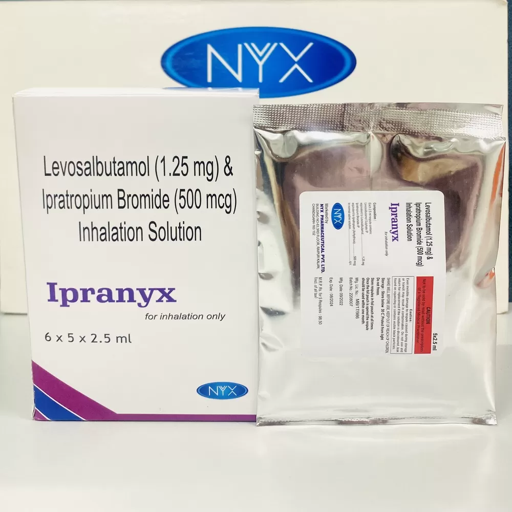IPRANYX — Levosalbutamol 1.25 MG+ Ipratropium Bromide 500 MCG