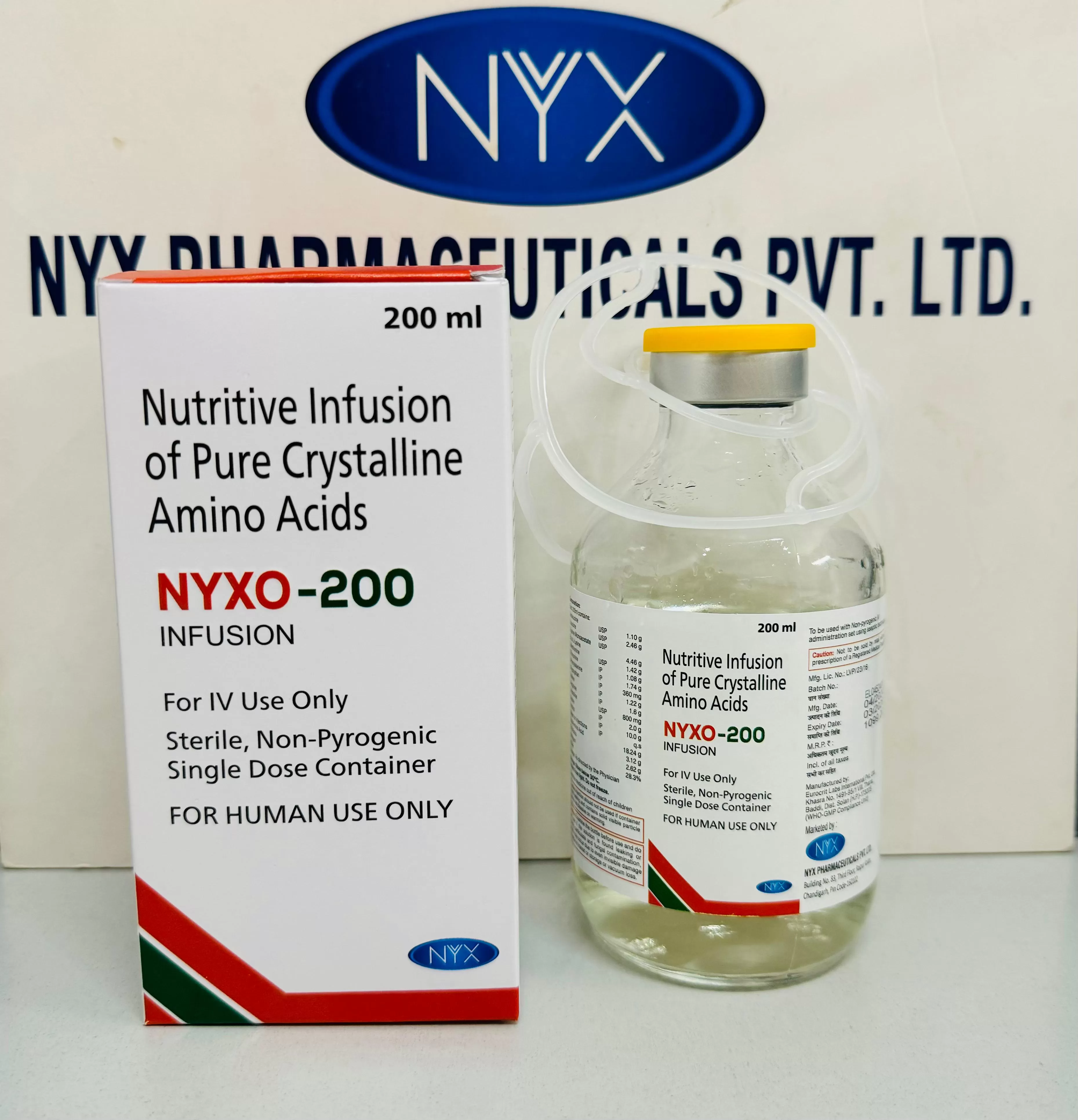 NYXO-200 — Nutritive Infusion : Pure Crystalline Amino Acids