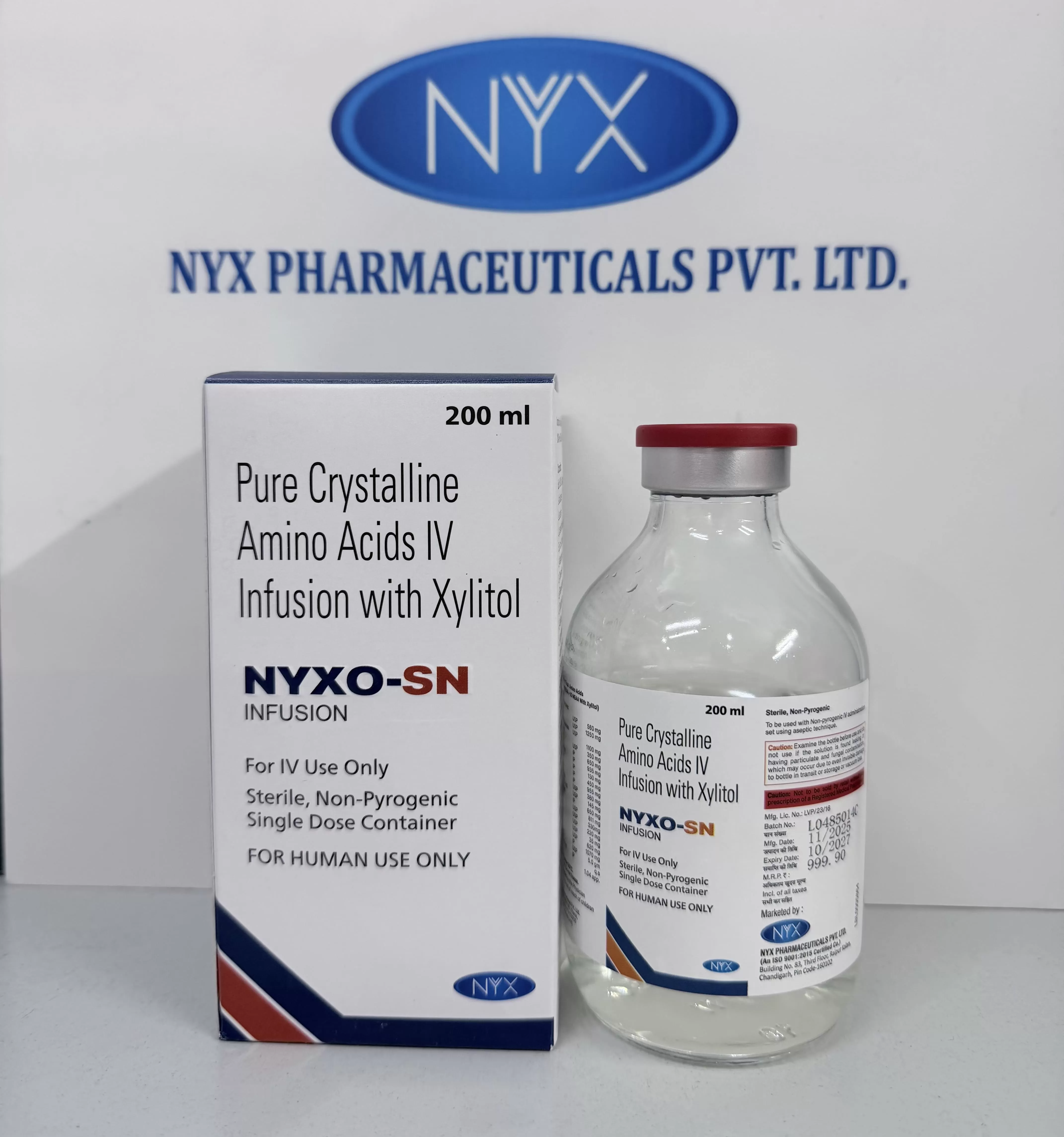 NYXO SN — Pure Crystalline Amino acid iv infusion with Xylitol